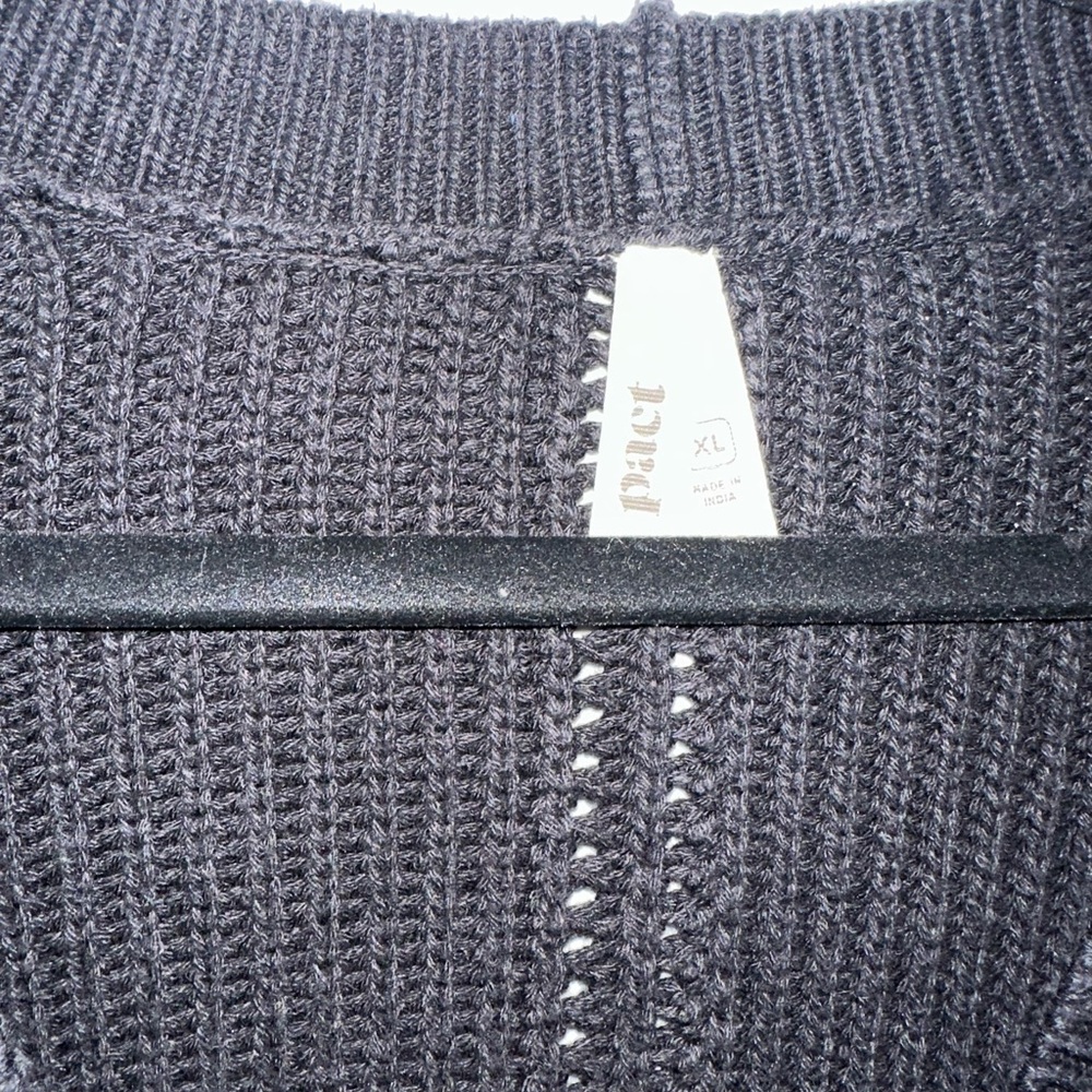 Pact Women's Luxe Knit Black Cardigan Sweater size XL - Picture 4 of 5